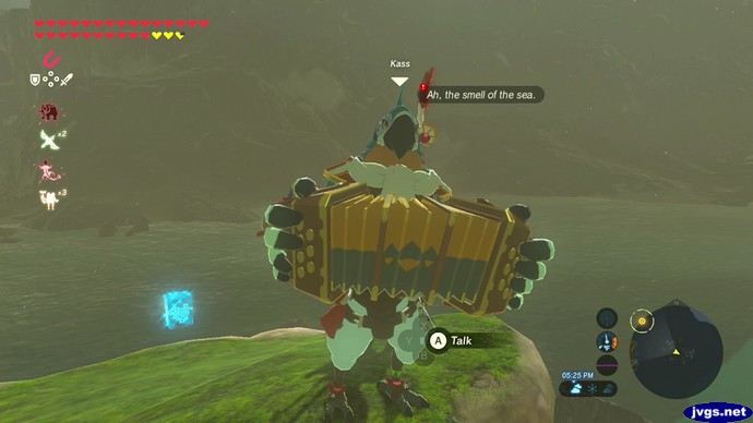 Kass plays the accordion in The Legend of Zelda: Breath of the Wild.