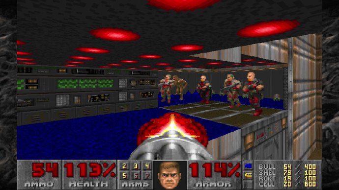Gameplay screenshot of Doom (1993) on Nintendo Switch.