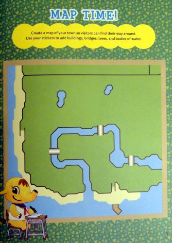 A page from the Animal Crossing sticker book called Map Time! Design your town map.