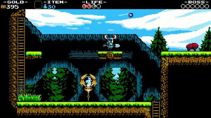 Gameplay screenshot of Shovel Knight: Treasure Trove on Nintendo Wii U.