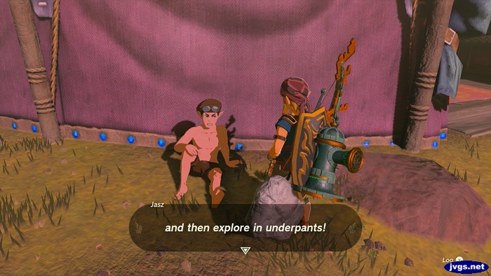 Jasz, misquoting Zelda: and then explore in underpants!