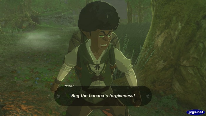 Traveler: Beg the banana's forgiveness!
