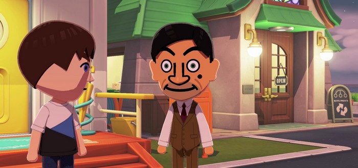 Mr. Bean looks surprised.