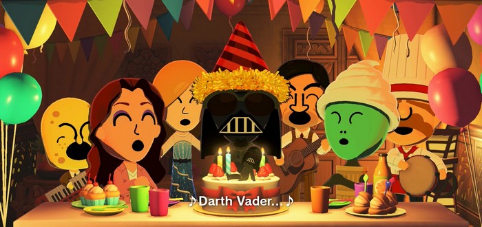 Darth Vader celebrates his birthday.