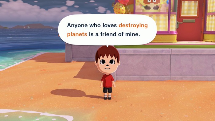 Villager: Anyone who loves destroying planets is a friend of mine.