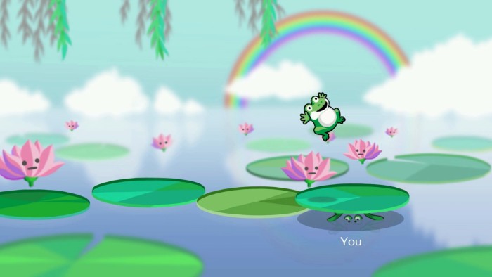 A frog themed game in Rhythm Heaven Groove.