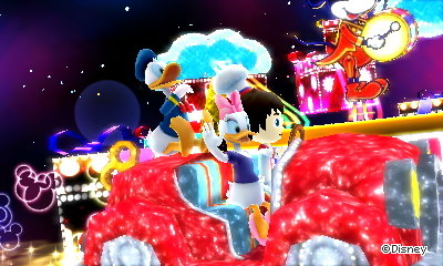 Driving with Daisy and Donald Duck in a magic dream.