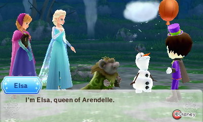 Elsa: I'm Elsa, queen of Arendelle.
