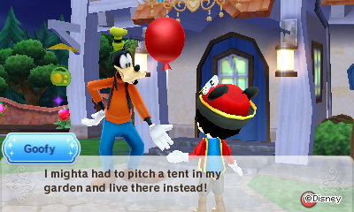 Goofy: I mighta had to pitch a tent in my garden and live there instead!