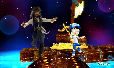 Running on a barrel with Captain Jack Sparrow in DMW2.