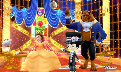 Taking a bow in the Beauty and the Beast dream in Disney Magical World 2.