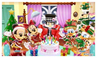 A commemorative photo taken at Minnie's Christmas party.