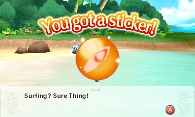 You got a sticker! Surfing? Sure Thing!
