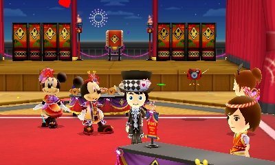 A party using the festival theme in Disney Magical World 2 for Nintendo 3DS.