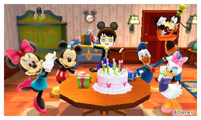 A commemorative photo taken at my birthday party in Disney Magical World 2 for Nintendo 3DS.
