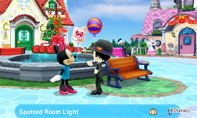 Minnie gives me a spotted room light.