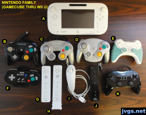 Nintendo controller collection: GameCube Wii Wii U