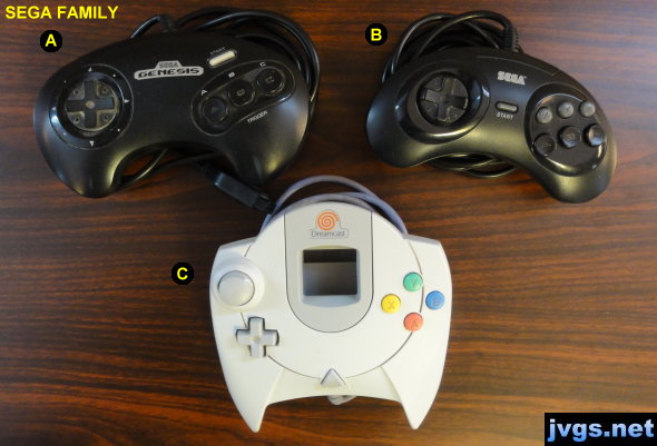 Sega controller collection: Genesis Dreamcast