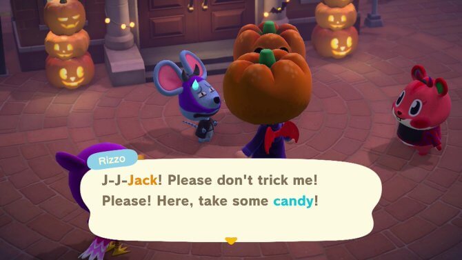 Rizzo: J-J-Jack! Please don't trick me! Please! Here, take some candy!