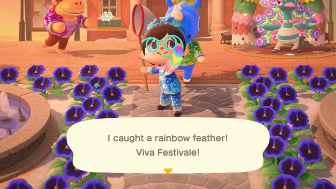I caught a rainbow feather! Viva Festivale!