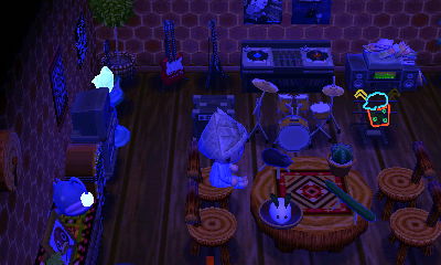A music room for a live band.