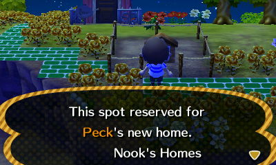 This spot reserved for Peck's new home.