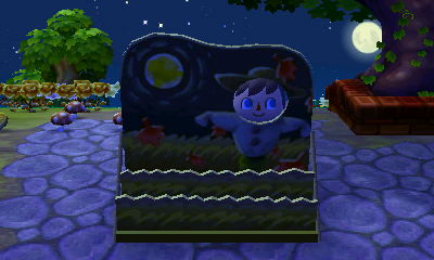 The scarecrow standee for the autumn moon festivities.