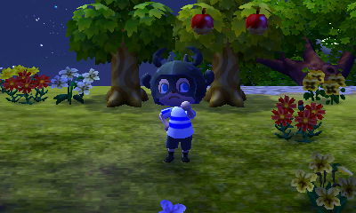 Me wearing a bug mask.