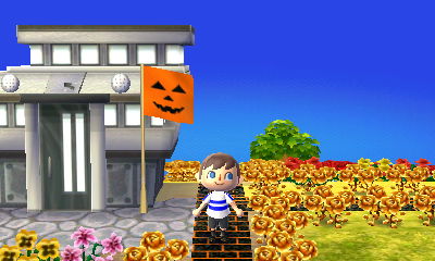 My jack-o'-lantern flag at town hall.