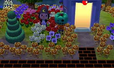 Me wearing a green pumpkin head.