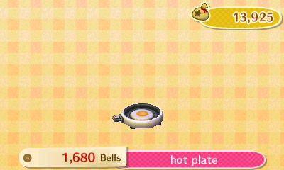 Hot plate: 1,680 bells.