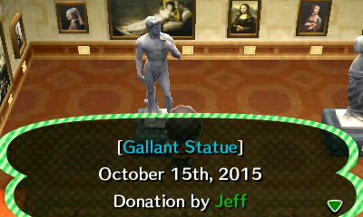 Gallant Statue - October 15th, 2015 - Donation by Jeff
