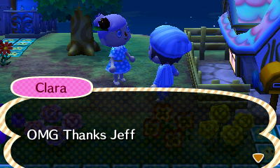Clara: OMG Thanks Jeff!