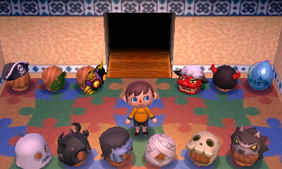 Blue-trim wall and kiddie carpet.