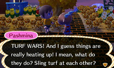 Pashmina: TURF WARS! And I guess things are heating up!