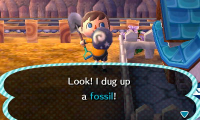 Look! I dug up a fossil!