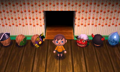 Kitchen wall and plank flooring.