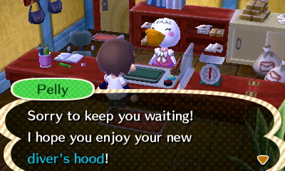 Pelly: Sorry to keep you waiting! Enjoy your new diver's hood!