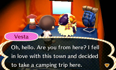 Vesta: Hello. Are you from here? I fell in love with this town.