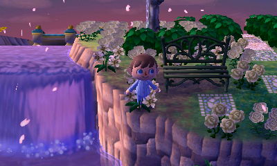Waterfall in Citalune (New Leaf dream town)