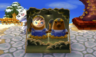 Posing with Resetti for Groundhog Day