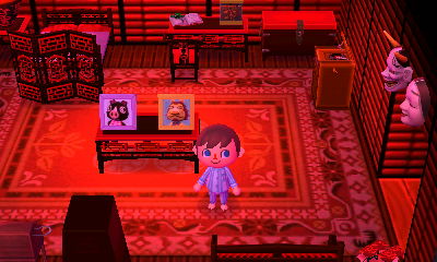 Exotic furniture customized in black and red.