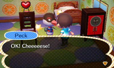 Peck: OK! Cheeeeese!
