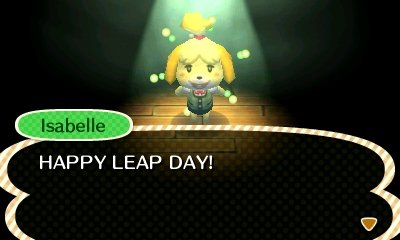 Isabelle: HAPPY LEAP DAY!