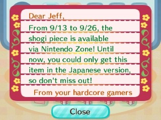 From 9/13 to 9/26, the shogi piece is available via Nintendo Zone!