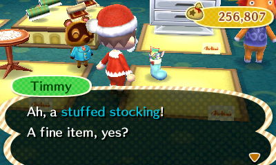 Timmy: Ah, a stuffed stocking! A fine item, yes?