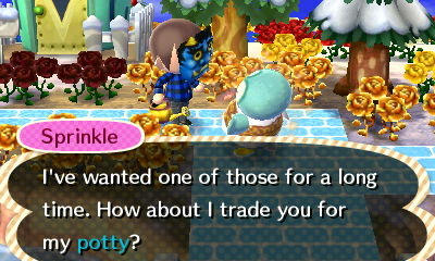 Sprinkle: I've wanted one of those for a long time. How about I trade you for my potty?