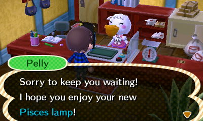 Pelly: Sorry to keep you waiting! I hope you enjoy your new Pisces lamp!