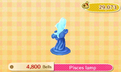 Pisces lamp - 4,800 bells.