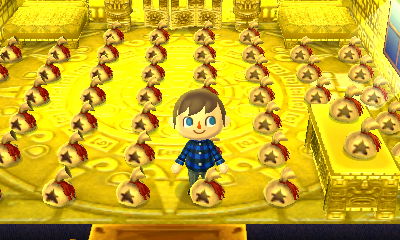 A room full of money bags.